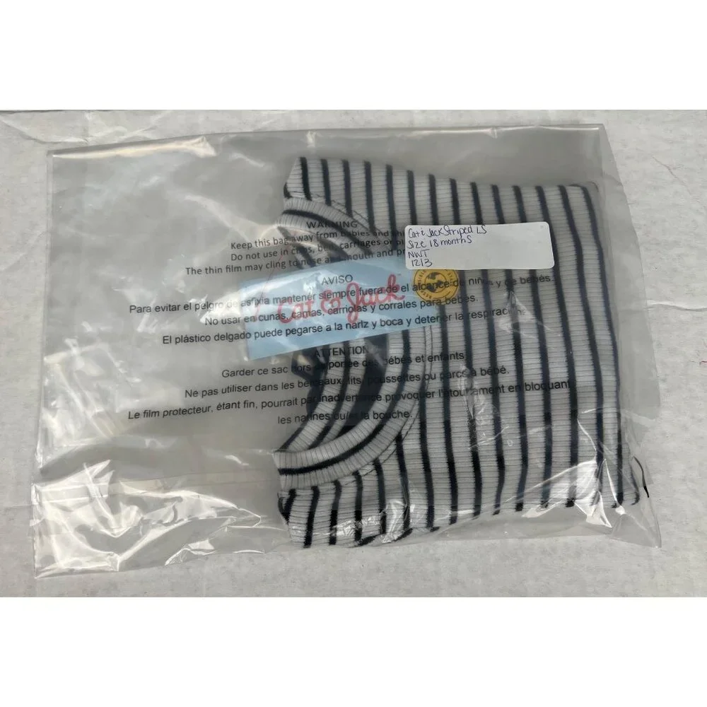 Cat & Jack Striped Rib Knit Long Sleeve - Picture 10 of 10